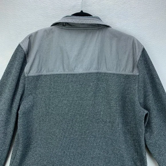 **SOLD**Banana Republic Mens Shirt Large Gray Long Sleeve Thermal Snap Pockets - Picture 5 of 12